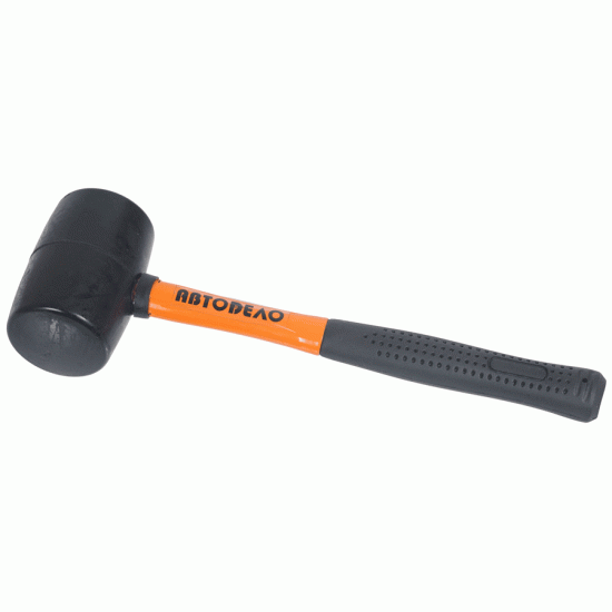 Rubber mallet with a fiberglass handle Weight 0,600 kg (AvtoDelo) 30370