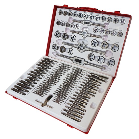 Set of taps and dies , 110 pcs, SILVER Items quantity 110 pcs 331029