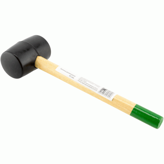 Rubber mallet with wooden handle Weight 0,365 kg (TEHNIK) 335045