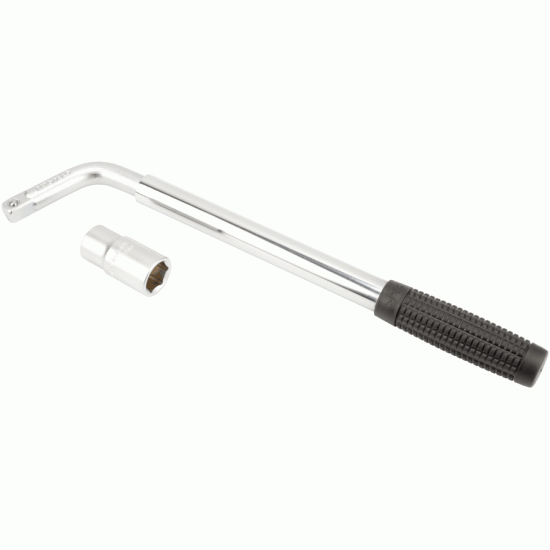 Wheel wrench L-type telescopic Size 17x19 mm (AvtoDelo) 34379