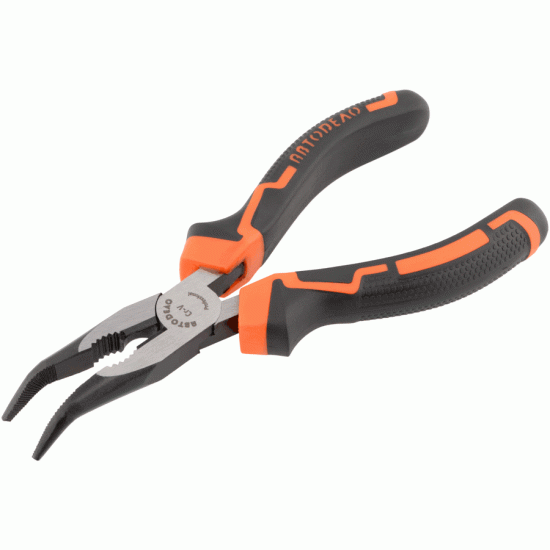 Long nose pliers curved L 180 mm (AvtoDelo) 36438