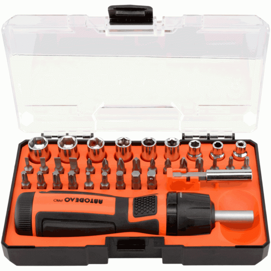 Screwdriver with interchangeable inserts Number of items 35 (AvtoDelo) 36735