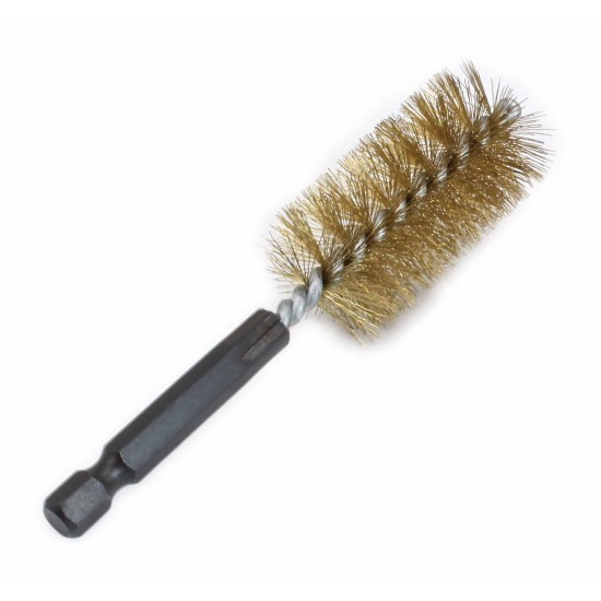 Steel brush-duster 25 mm with brass coating (under drill) SATRA L 25 mm 370206