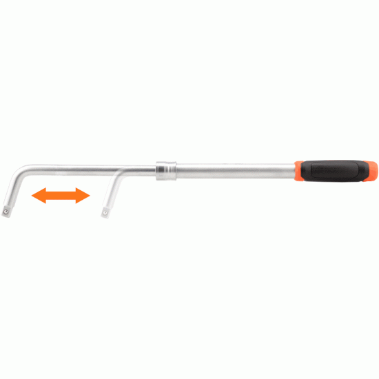 Tap wrench L-shaped telescopic