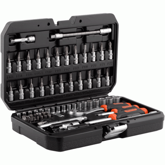 Professional tool set 66 pcs 1/4