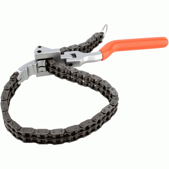 Reinforced chain oil filter wrench