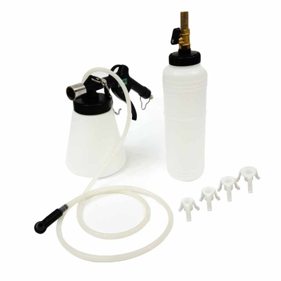 Brake fluid replacement and pumping kit SILVER Items quantity 7 pcs 410590